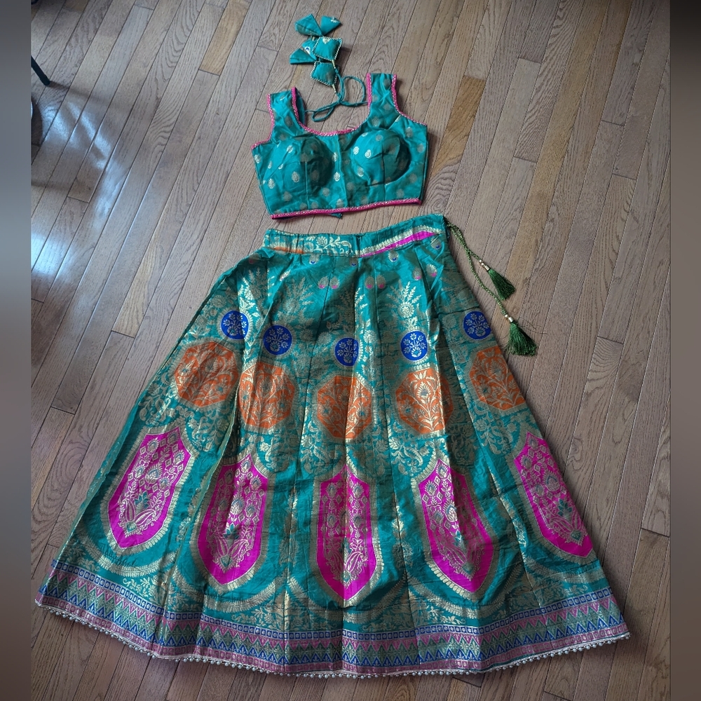 Green lehenga